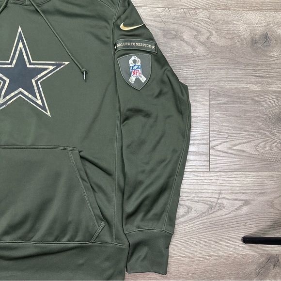 Nike Therma Fit NFL Dallas Cowboys Salute To Service Hoodie Size Men's Medium M - Picture 3 of 9